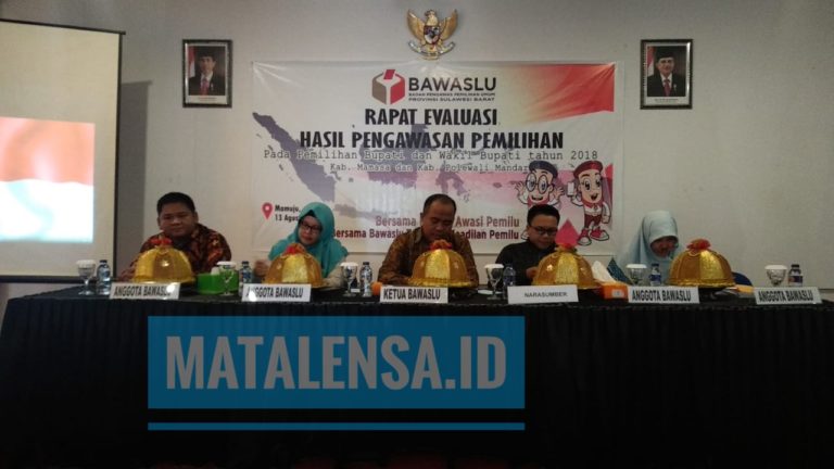 Rapat Evaluasi Hasil Pengawasan Pemilihan Bupati Polewali Mandar dan Mamasa