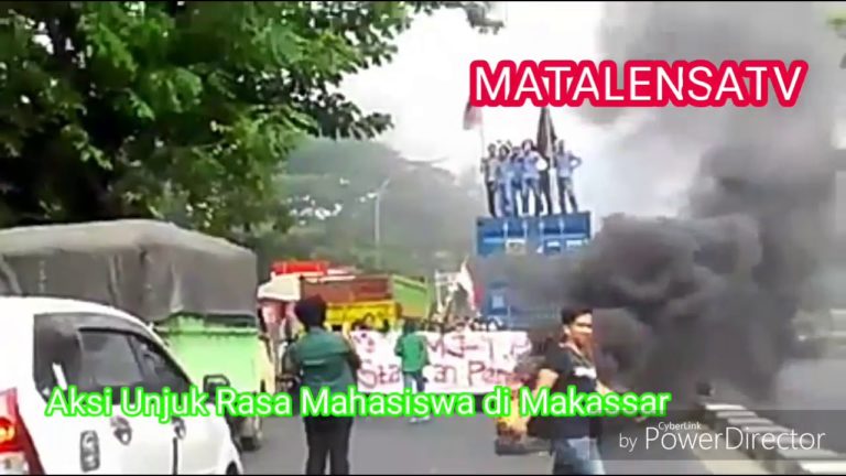 Vidio Aksi Unjuk Rasa Mahasiswa di Makassar