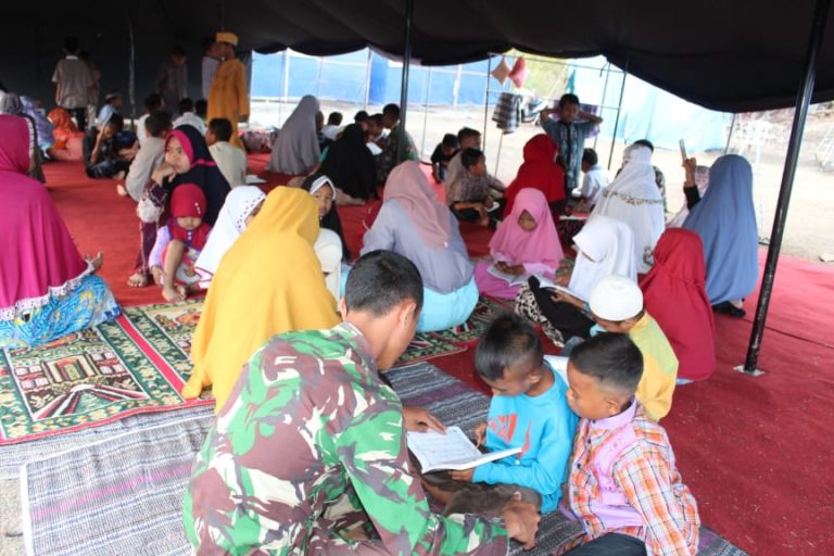 TNI Dirikan TPA Untuk Anak-Anak Korban Bencana
