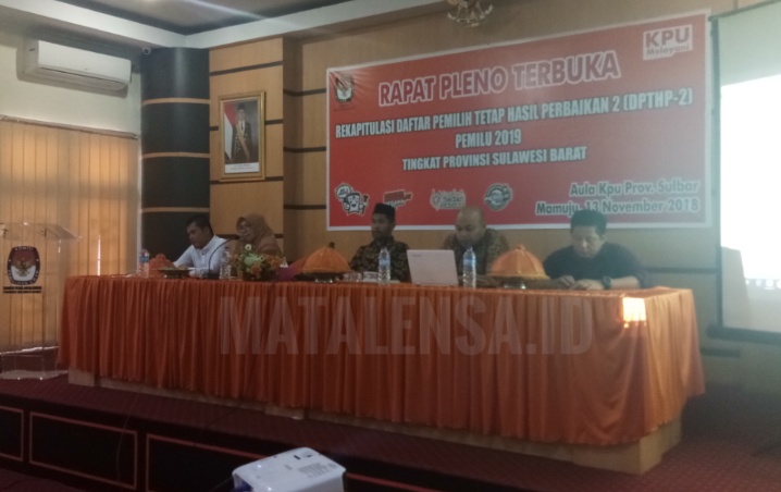 KPU Sulbar Gelar Rapat Pleno Terbuka DPTHP Pemilu 2019