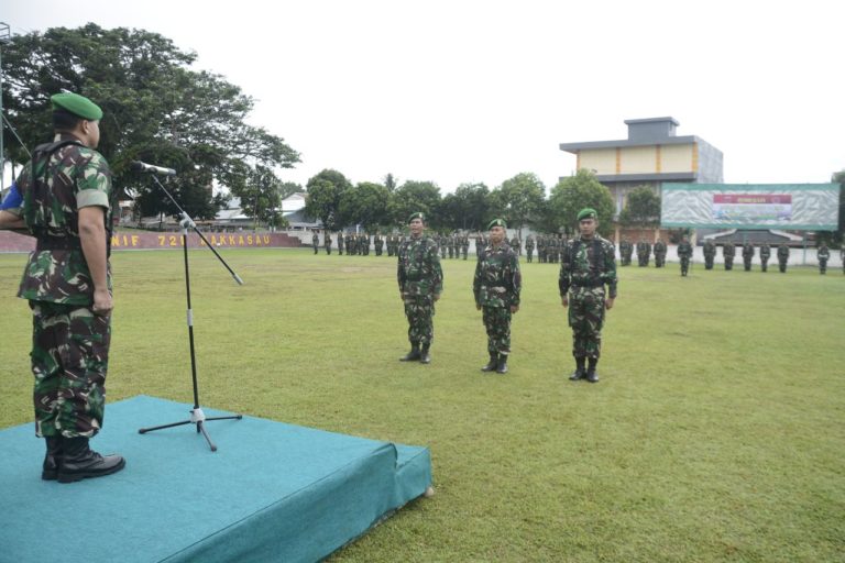 Taufiq Shobri Buka Latihan Posko II Yonif 721/Makkasau di Benteng Pinrang