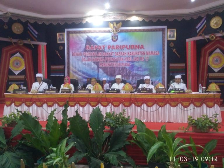 Peringatan Momentum Hari Jadi Ke-17 Kabupaten Mamasa, DPRD Gelar Rapat Paripurna
