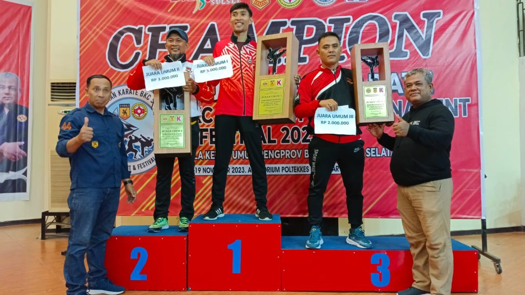 KKI Makassar Raih Juara II Umum di Kejuaraan Karate BKC Open Turnament Sulsel 2023