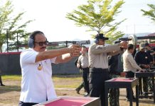 Eksebisi Menembak Forkopimda Warnai Keseruan HUT Bhayangkara ke-80 di Polda Sulbar